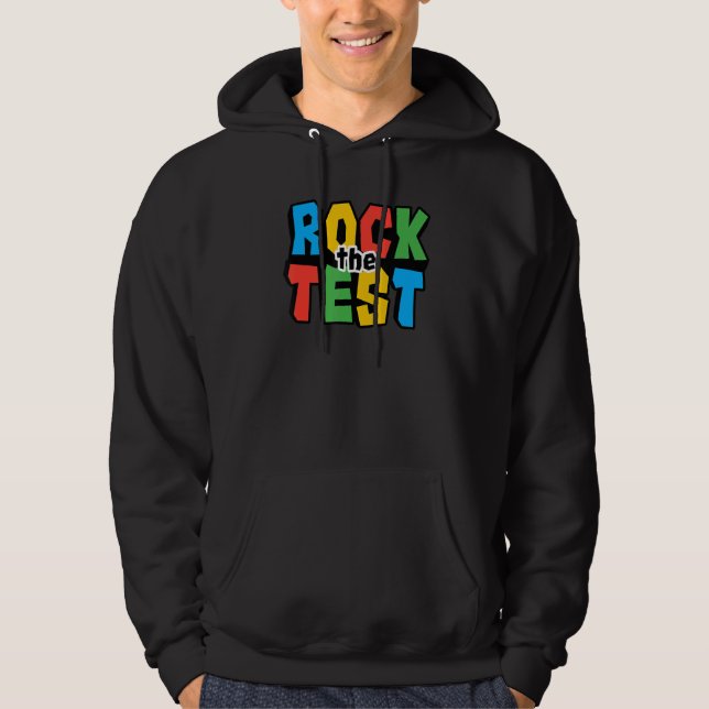 Moletom Rock The Test Testing Day Retro Motivational Teach (Frente)