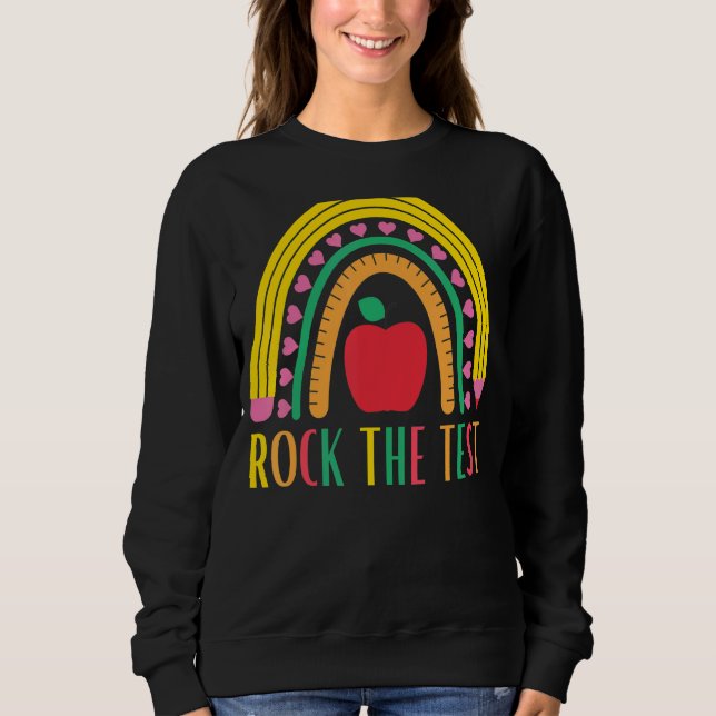 Moletom Rock The Test Testing For Teachers (Frente)