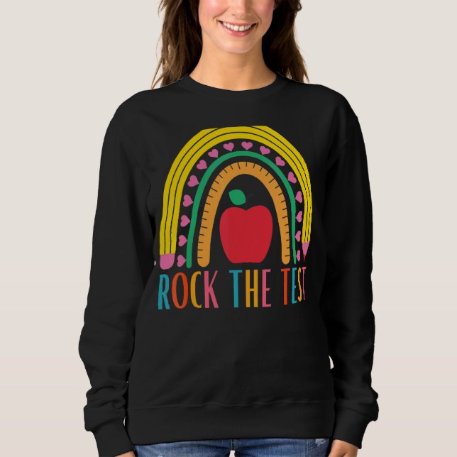 Moletom Rock The Test Testing For Teachers (Frente)