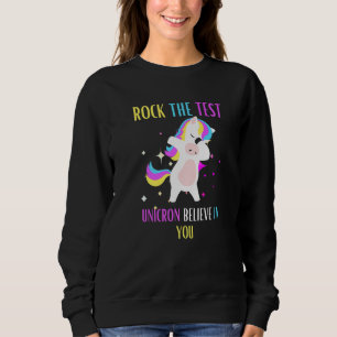 Moletom Rock The Test Unicorn Acredita no Ensino das Mulhe