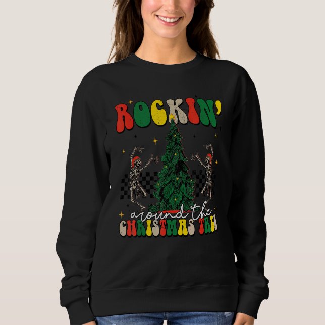Moletom Rockin' Around The Christmas Tree Retro Merry Xmas (Frente)
