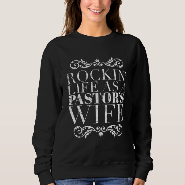 Moletom Rockin Life as a Pastor s Wife (Frente)