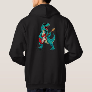 Moletom Rockin’ T-Rex – Camisola com capuz de guitarrista 