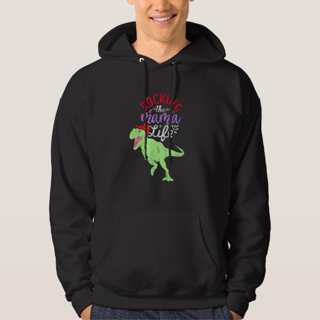 Moletom Rocking The Mama Life Mamasaurus T Rex Dinossaur 1 (Frente)