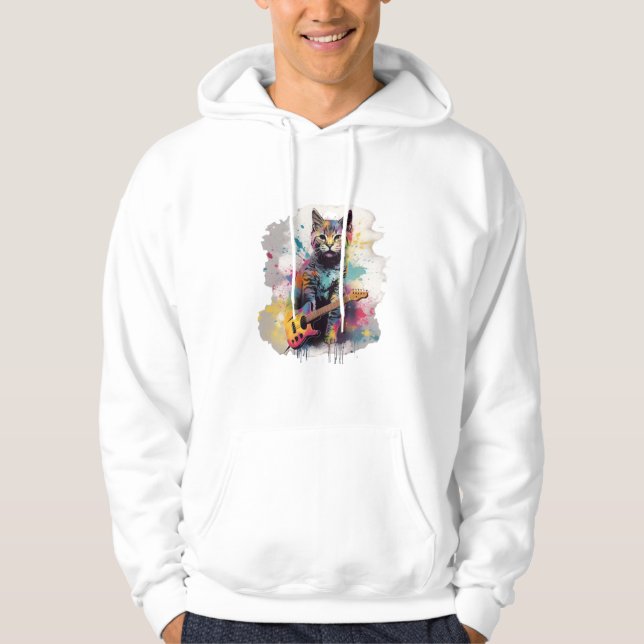 Moletom rockstar cat cat lover design  (Frente)