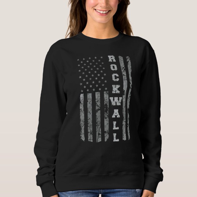 Moletom Rockwall Texas American Flag (Frente)
