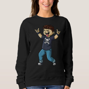 Moletom Rocky School Boy Music Duro Rock Hand Sinal Fan B