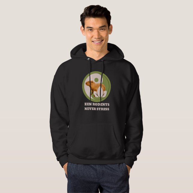 Moletom Roedores Zen Nunca Estressam Humor de Capivara (Frente Completa)