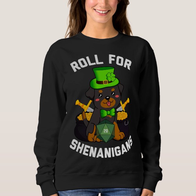 Moletom Roll Para Rua De Shenanigans Rottweiler Dog D20 Rp (Frente)