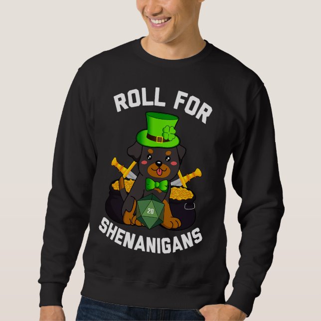 Moletom Roll Para Rua De Shenanigans Rottweiler Dog D20 Rp (Frente)
