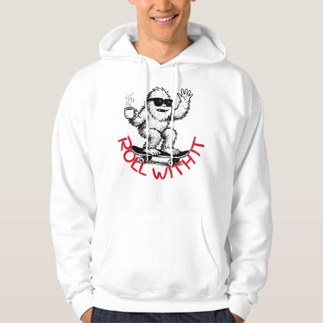 Moletom Roll With It Abominable Snowman Skater (Frente)