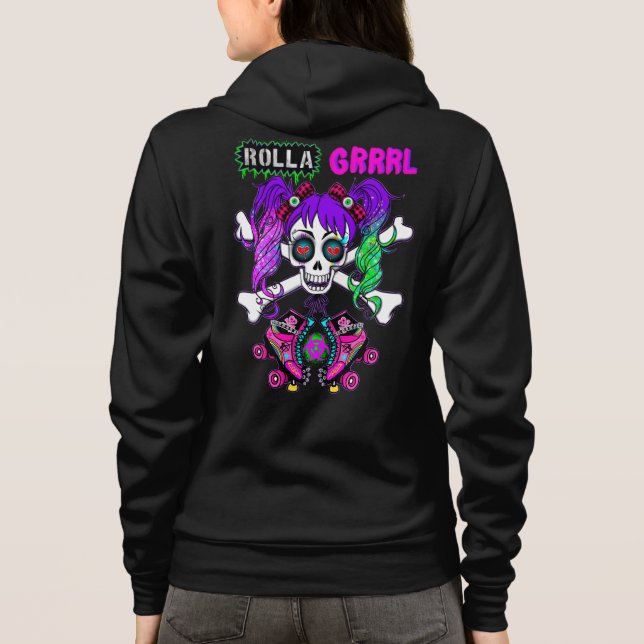 Moletom Rolla Grrl Punk Rock Roller (Verso)