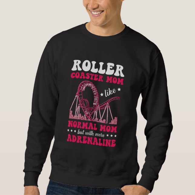 Moletom Roller Coaster Mom Amusement Park Rollercoaster (Frente)