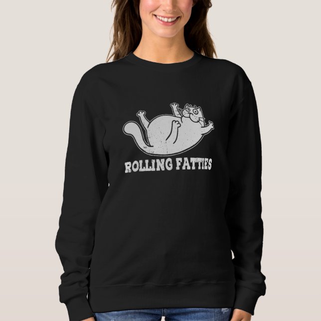 Moletom Rolling Fatties Chubby Plump Cat Humorous  Cat (Frente)
