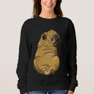 Moletom Rolos de Pug Esquilos - Cãozinho de vômito bonito 