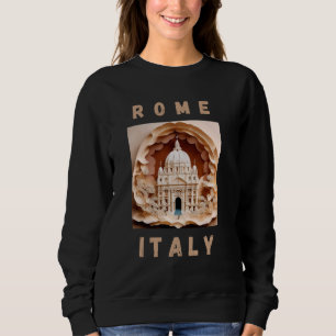 Moletom Roma Itália Papel Vaticano Viagem Veste Mulheres T