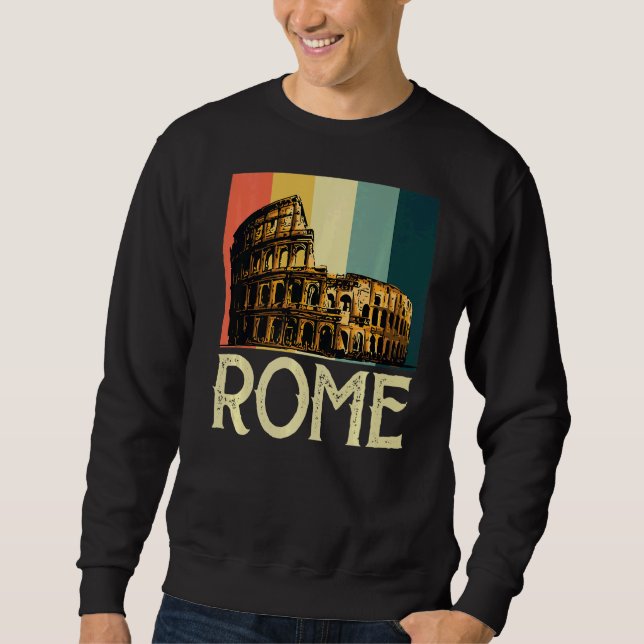 Moletom Roma Retro Colosseum Itália E Cidade Vaticano (Frente)