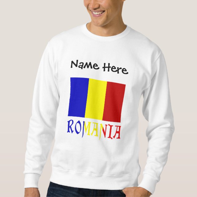 Moletom Romania and Romanian Flag Personalized  (Frente)