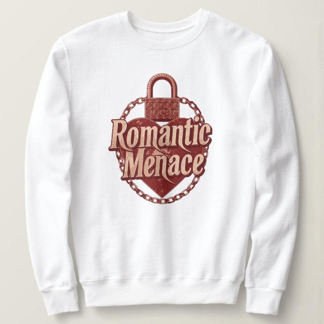 Moletom "Romantic Menace" with Edgy Heart Lock (Frente do Design)