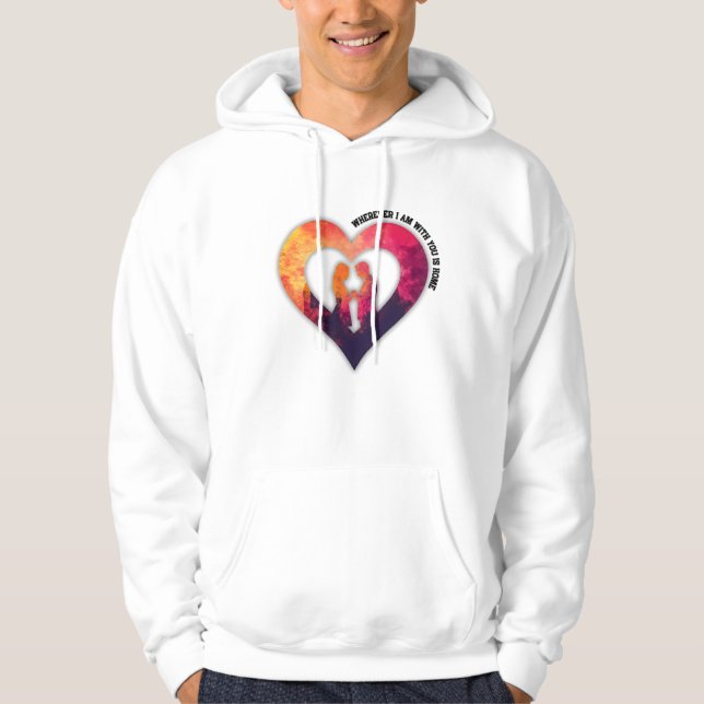 Moletom Romantic Silhouette Heart Couple Valentine's Day  (Frente)