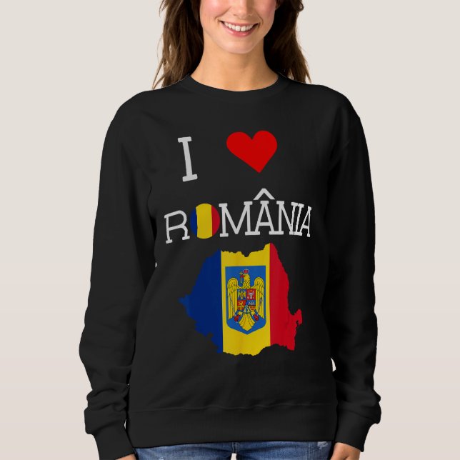 Moletom Romeno Eu amo a Romênia (Frente)