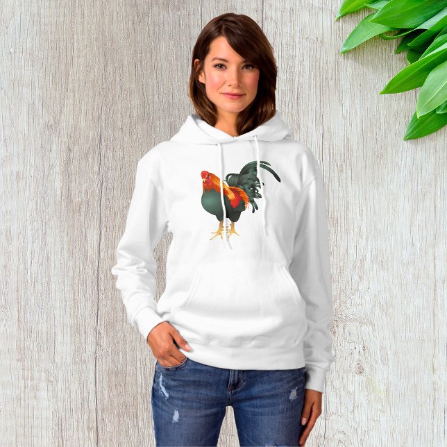 Moletom Rooster Womens Hoodie (Criador carregado)