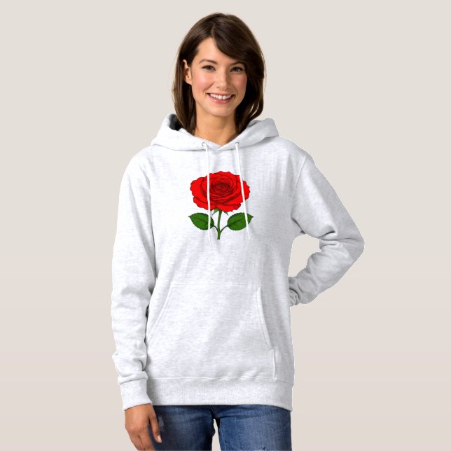 Moletom Rosa Vermelha (Frente Completa)