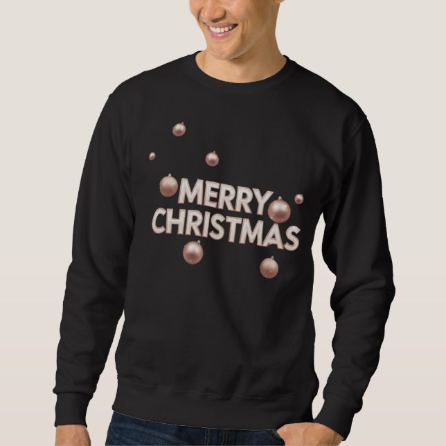Moletom Rose Gold Feliz Natal - Design de Feriado (Frente)