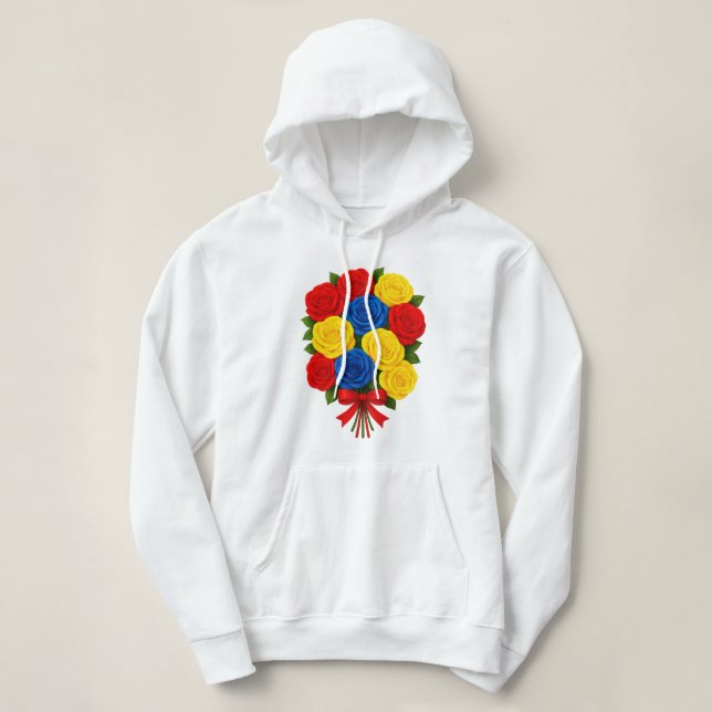 Moletom Roses Bouquet Women's Hooded Sweatshirt (Frente do Design)