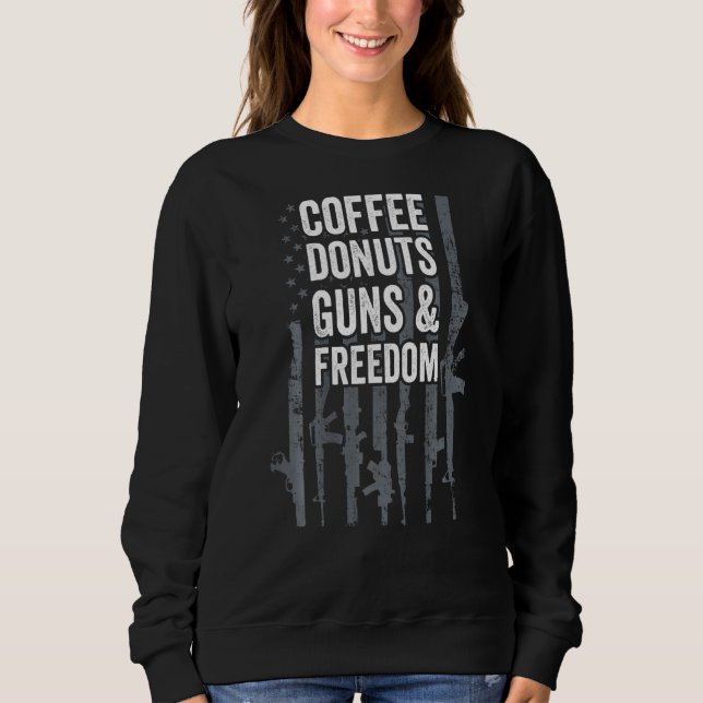 Moletom Rosquinha Café Armas Liberdade Armas Piada Ondas U (Frente)