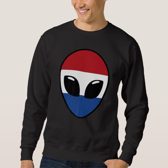 Moletom Rosto Alien Holanda Países Baixos Bandeira Holande (Frente)