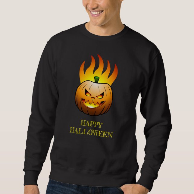 Moletom Rosto de Abóbora de Halloween (Frente)