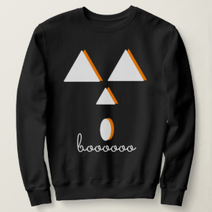 Moletom Rosto de Abóbora de Halloween Geométrico