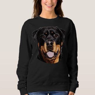 Moletom Rosto do Rottweiler Retrato Cute Rottweiler Mãe Ro
