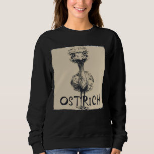 Moletom Rosto Engraçado de Ostrich para Adultos e Crianças