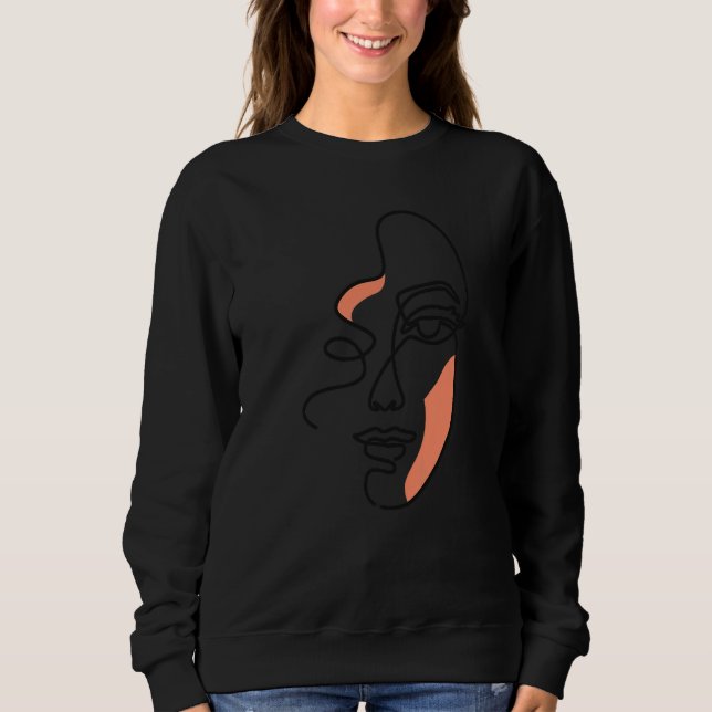 Moletom Rosto Feminino Abstrato (Frente)