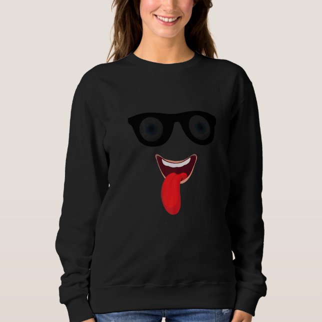 Moletom Rosto Louco Sorridente Com Óculos (Frente)