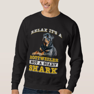 Moletom Rottie RELAX É UM ROTTWEILER NÃO UM TUBARÃO ESCURO