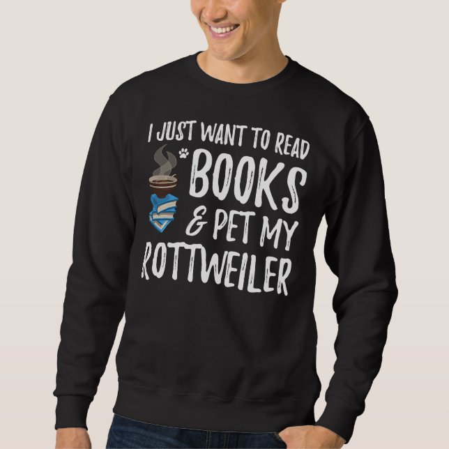 Moletom Rottweiler Avid Book Reader Mãe (Frente)