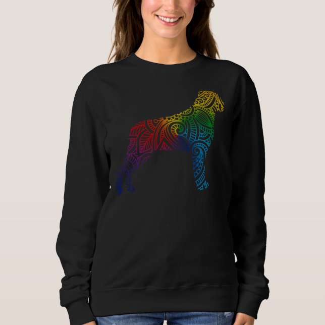 Moletom Rottweiler Colorful Mandala (Frente)
