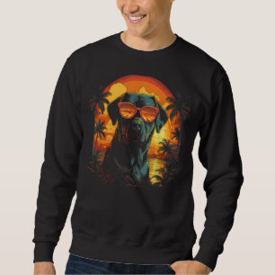 Moletom Rottweiler Com Óculos De Sol Engraçado Cão-Vintor