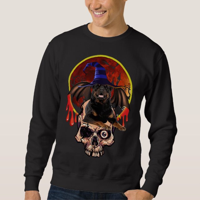 Moletom Rottweiler Cute Dog Witpkin Halloween (Frente)