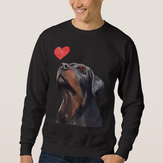 Moletom Rottweiler Heart Dog Love (Frente)