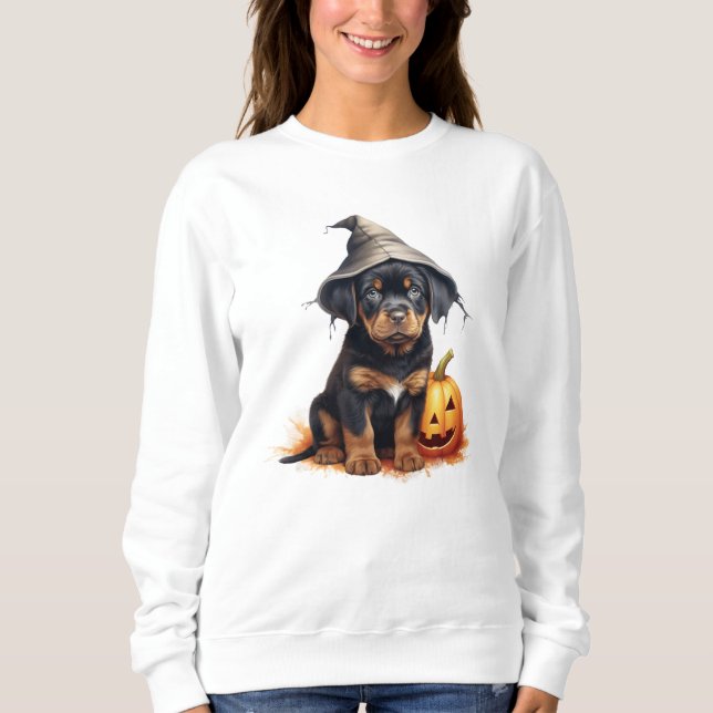 Moletom Rottweiler Puppy Halloween (Frente)