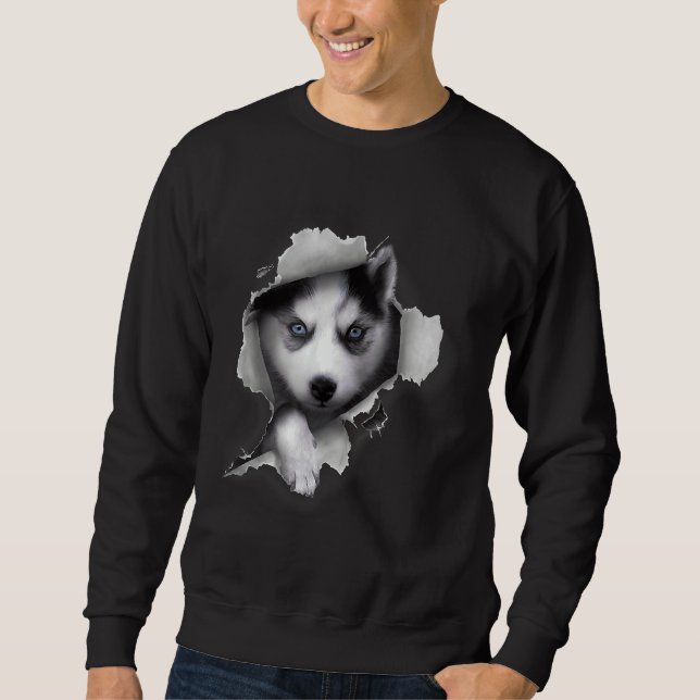 Moletom Rouco de Cachorro Rouco Siberian Husky (Frente)