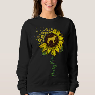 Moletom Rouco Mãe Sunflower Siberian Hussein Cachorro Mãe