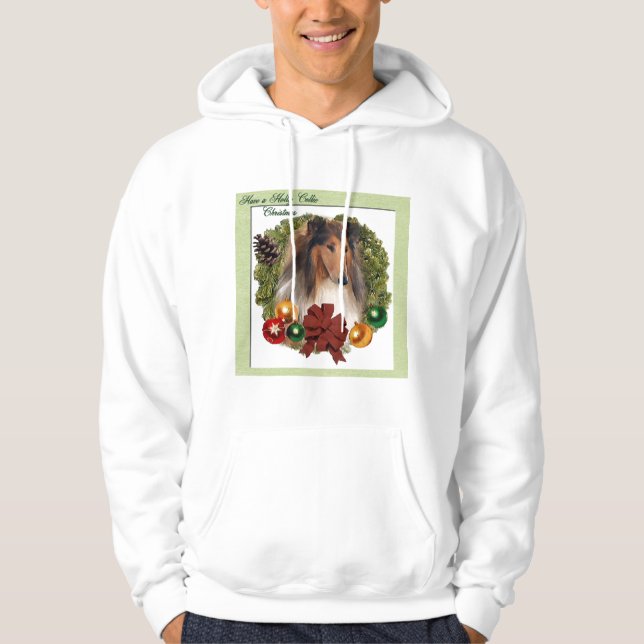 Moletom Rough Collie Natal Gifts (Frente)