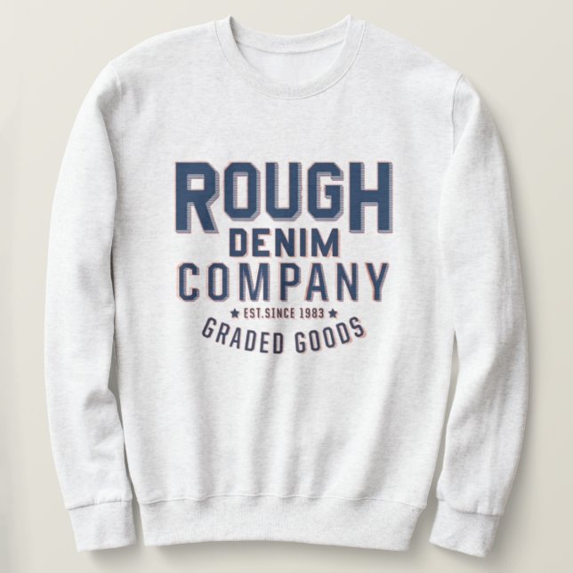 Moletom Rough denim Traditional Stamp Denim Vintage (Frente do Design)