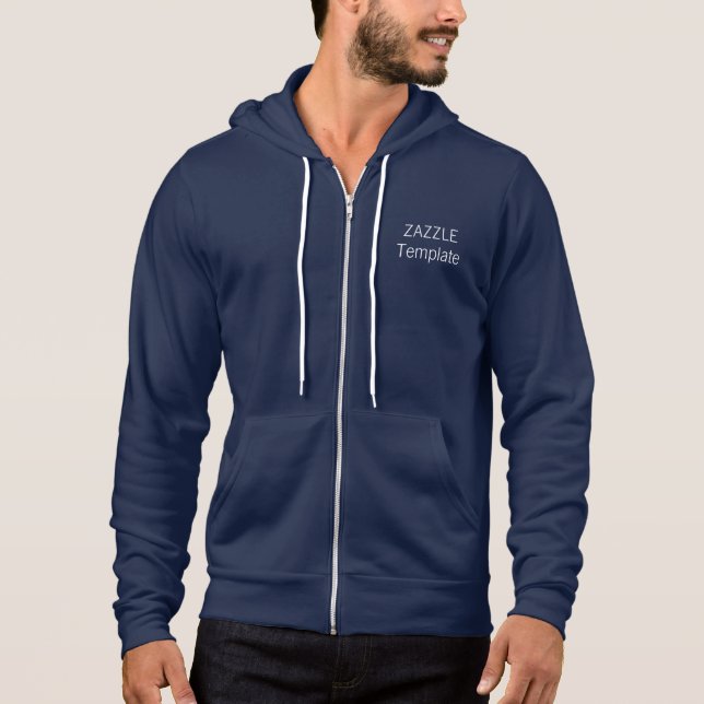 Moletom Roupa Americano Personalizado Zip Hoodie (Frente)