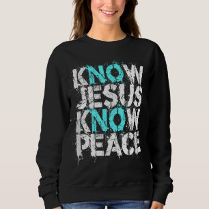 Moletom Roupa Cristão - Conheça Jesus Saber Paz Sem Jesus